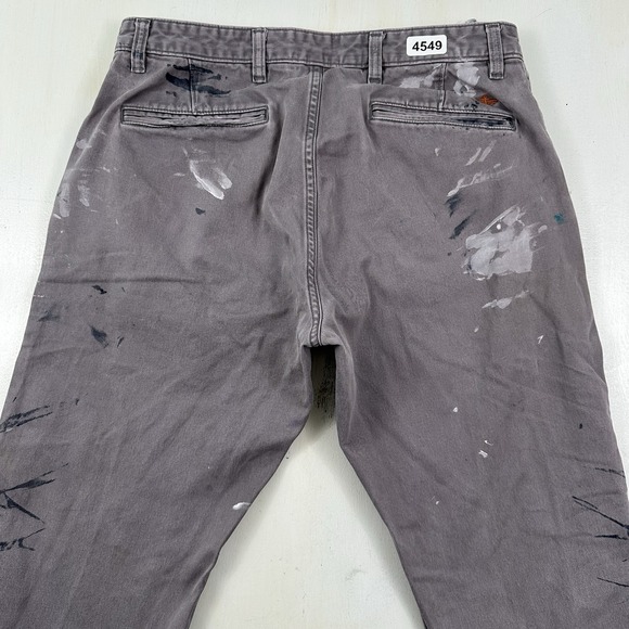 Dockers Mens Pants Alpha Khaki Athletic Stretch 31x30 Gray Paint Splatters Chino - Picture 1 of 3